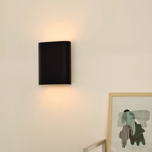 Lucide OVALIS - Applique murale - 2xE14 - Noir - ambiance 1